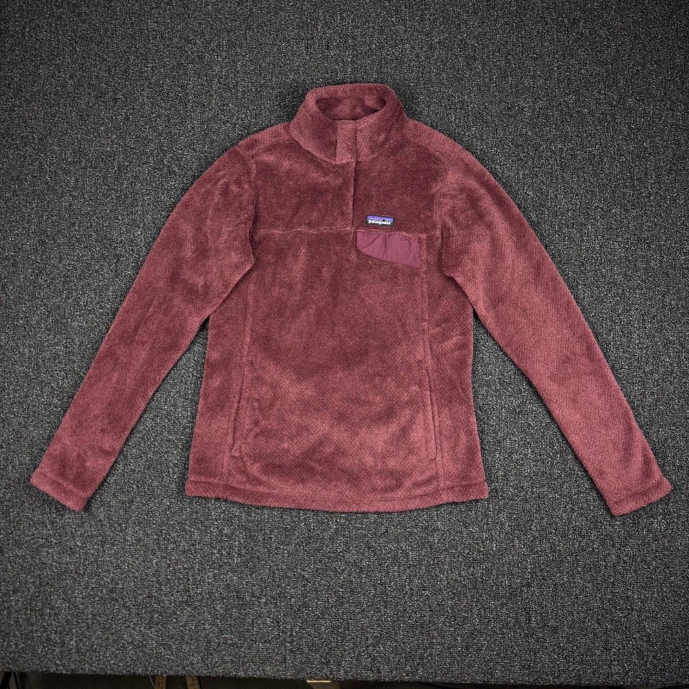 Patagonia Re-Tool Snap-T Fleece Pullover Womens Medium Burgundy Good